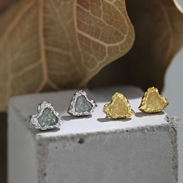 Beautiful elegant Shining Heart 925 Sterling Silver Stud Earrings