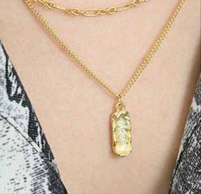 Gift Irregular Peanut 925 Sterling Silver Necklace
