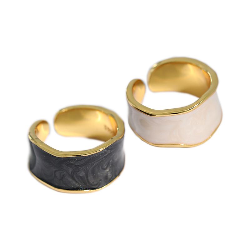 925 Sterling Silver Irregular Wide Adjustable Ring