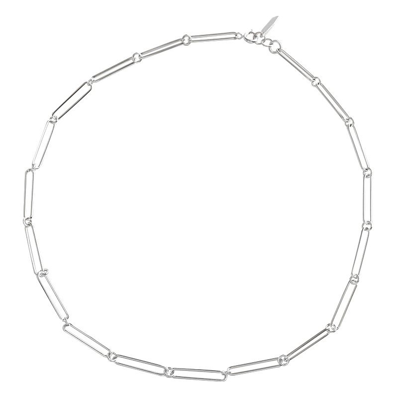 925 Sterling Silver Choker Necklace, Fashion Hollow Chain