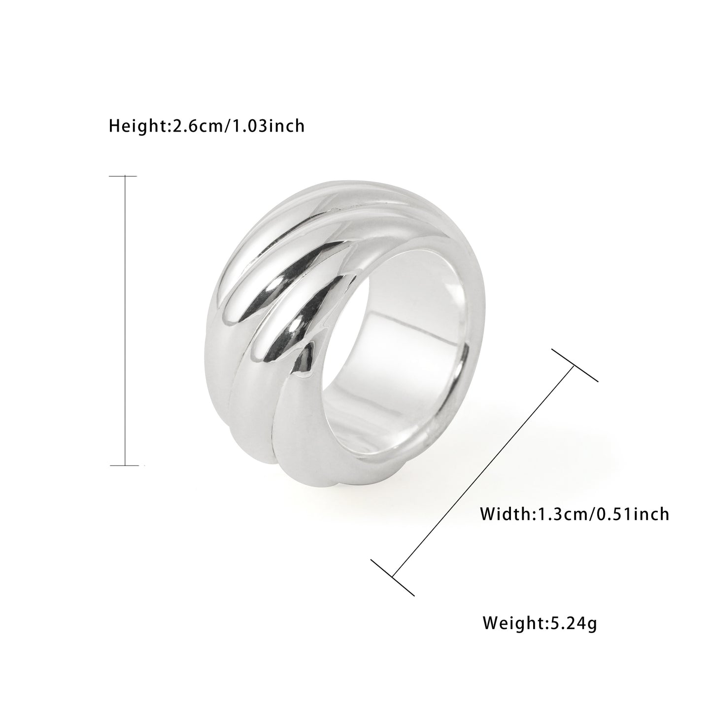 999 Sterling Silver - Bold Chunky Light Stunning Twill Pattern