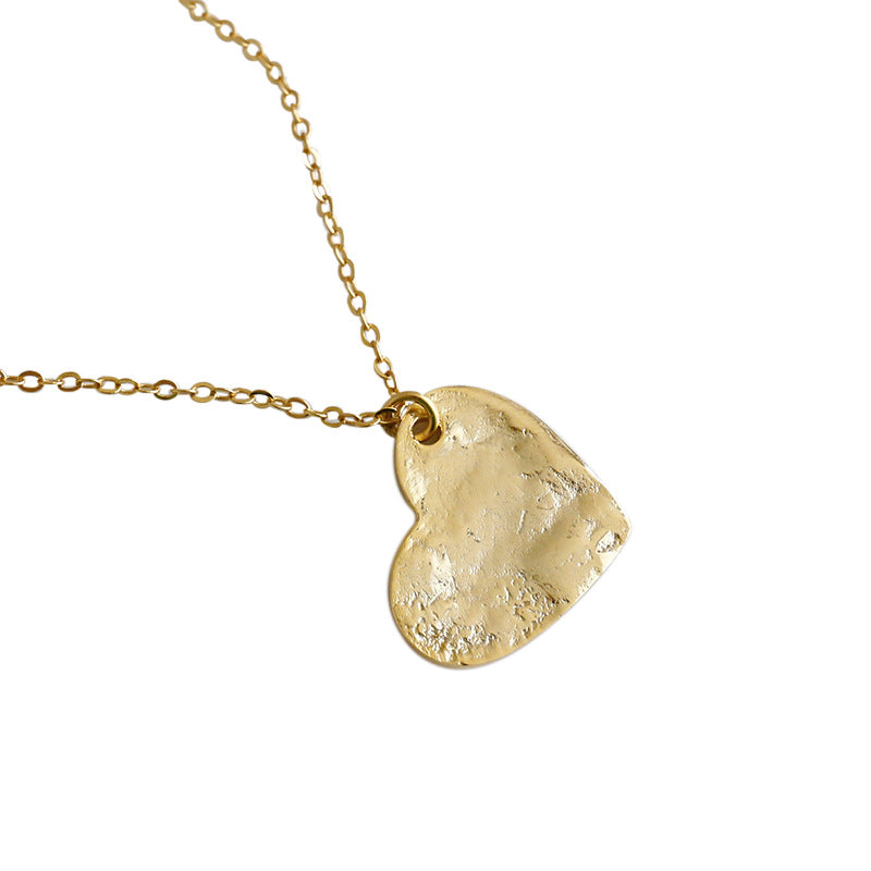 Hammered Heart 925 Sterling Silver Necklace
