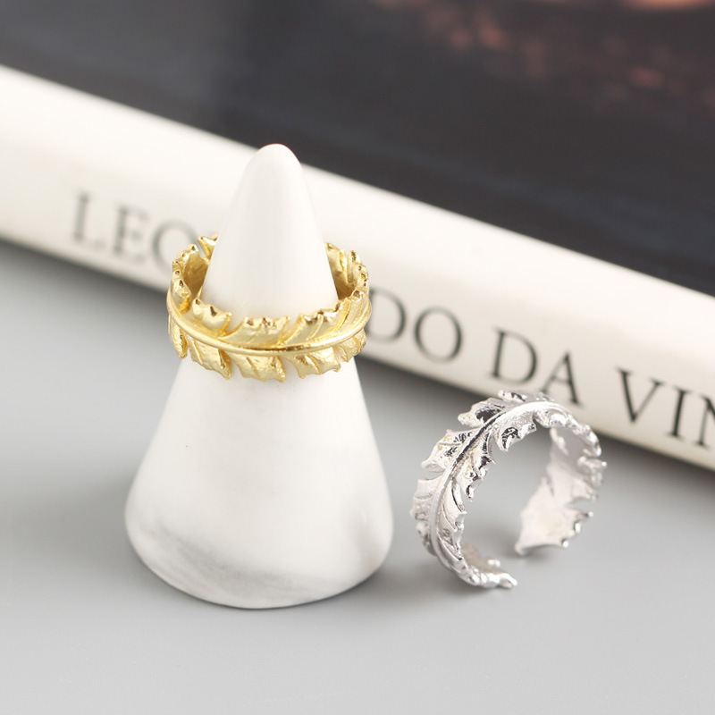 Leaf Shape New 925 Sterling Silver Adjustable Ring