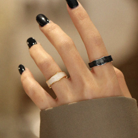 Beautiful Wave Irregular 925 Sterling Silver Adjustable Ring