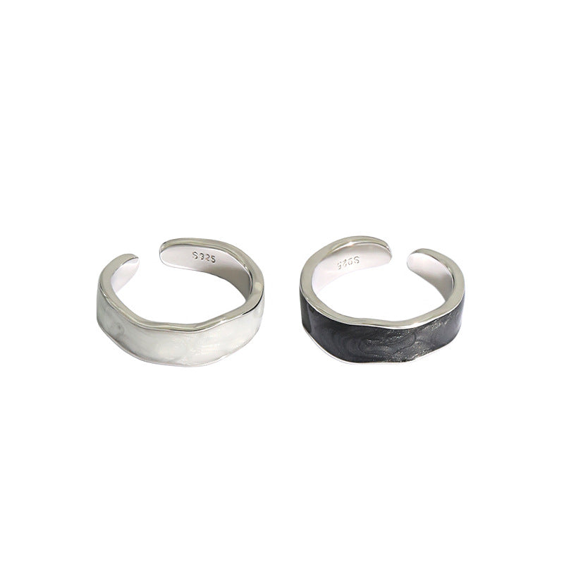 Beautiful Wave Irregular 925 Sterling Silver Adjustable Ring