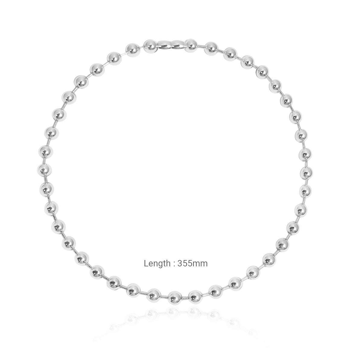 Stunning Elegant Round Beads 925 Sterling Silver 18K Yellow Gold/Silver Necklace