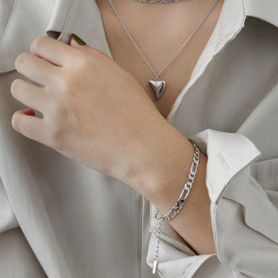 Classic Hollow Chain 925 Sterling Silver Bracelet