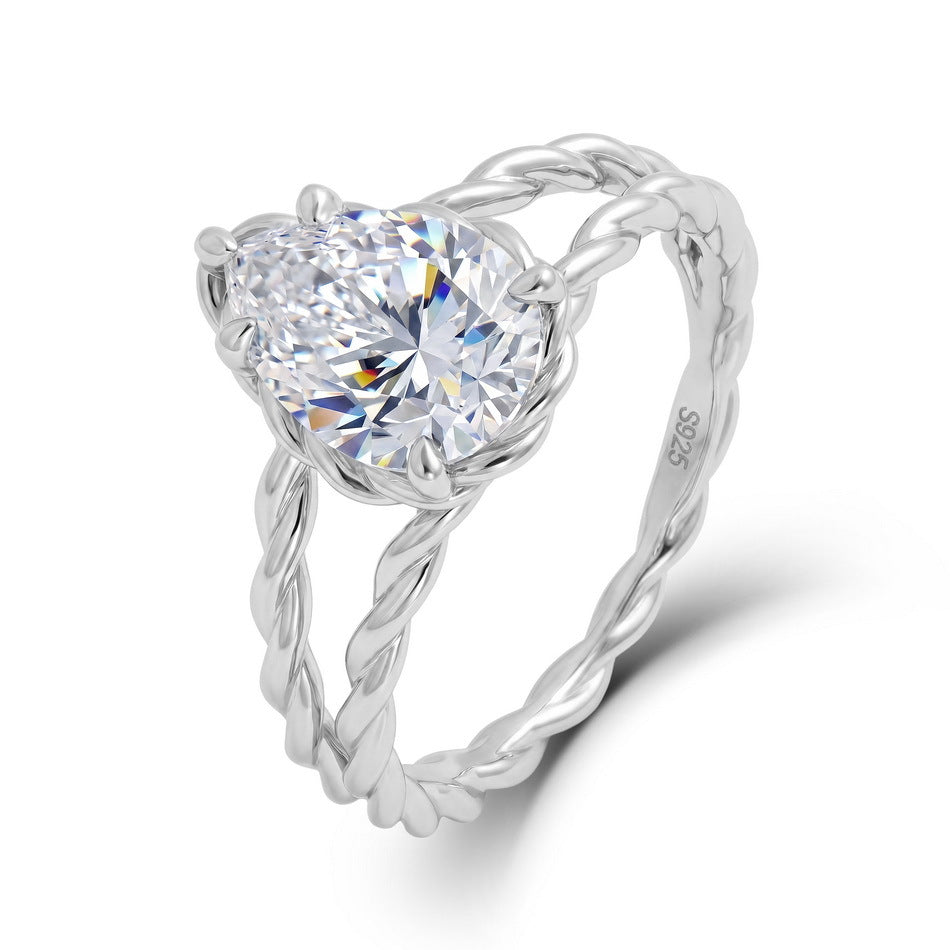 The Deirdre Ring Moissanite Ring