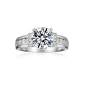 Round D Color Moissanite Ring