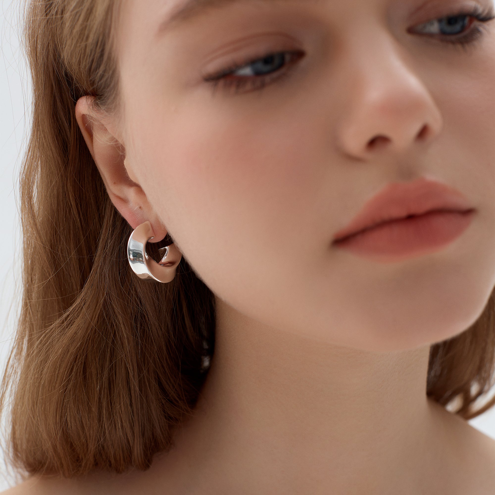 Statement 999 Sterling Silver Chunky  Hoop Earrings