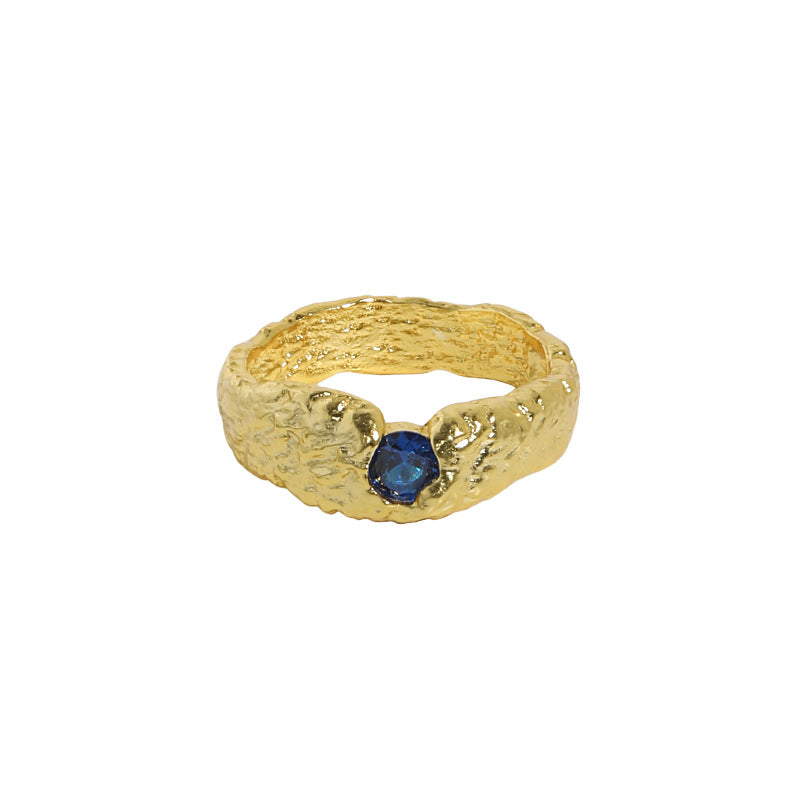 Elegant 925 Sterling Silver Fashion Blue CZ Ring