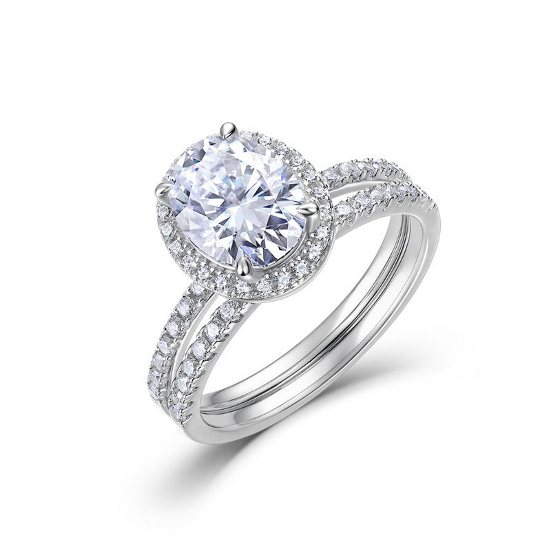 The Fiadh Oval Halo Moissanite Ring