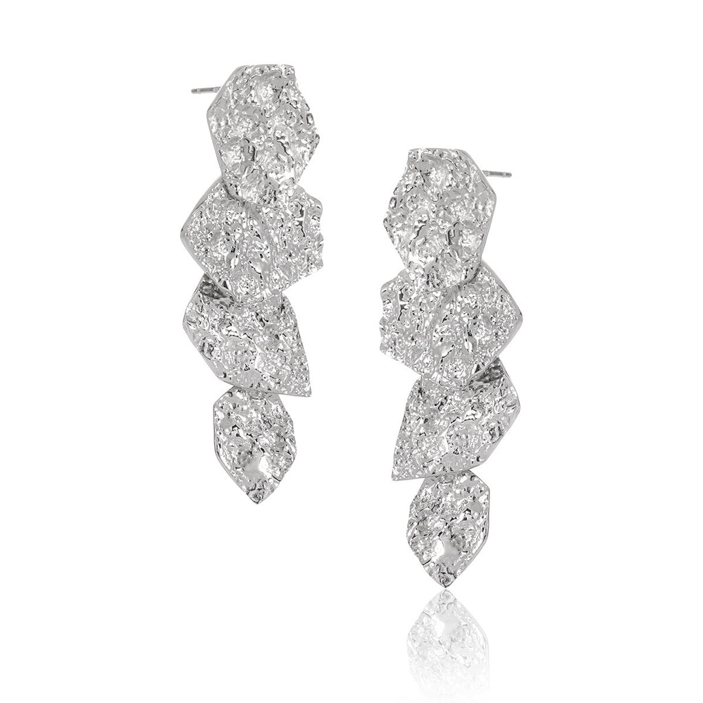 Evening Wear Elegant Unique Tassel Design, 925 Sterling Silver Silver Dangle Earrings, perfect for any special occasion
