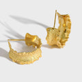 Hote Wide Wave 925 Sterling Silver Hoop Earrings