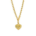 18K Yellow Gold/Rhodium Lady Heart 925 Sterling Silver Necklace
