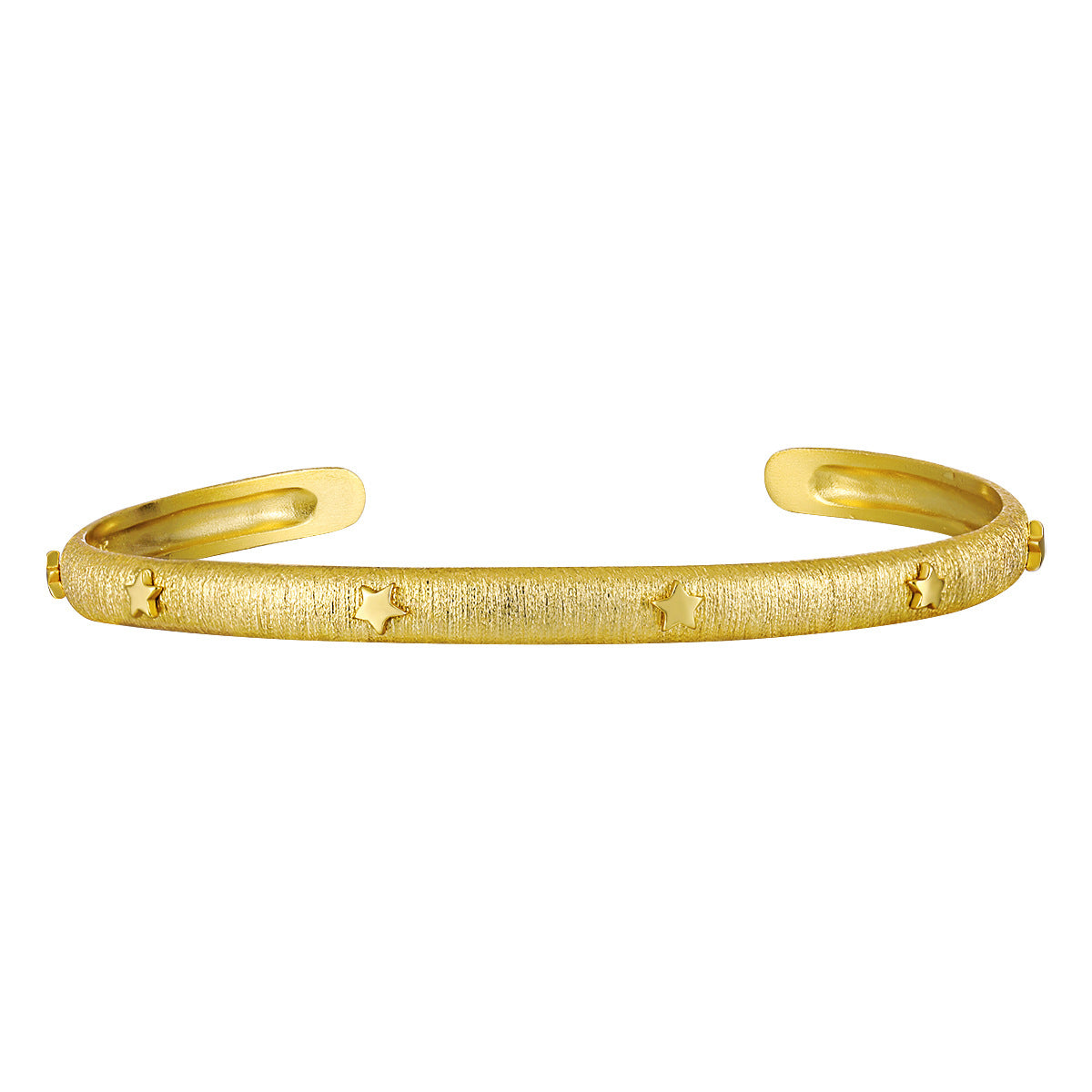 Five-Pointed Star Design Open Bangle Bracelet