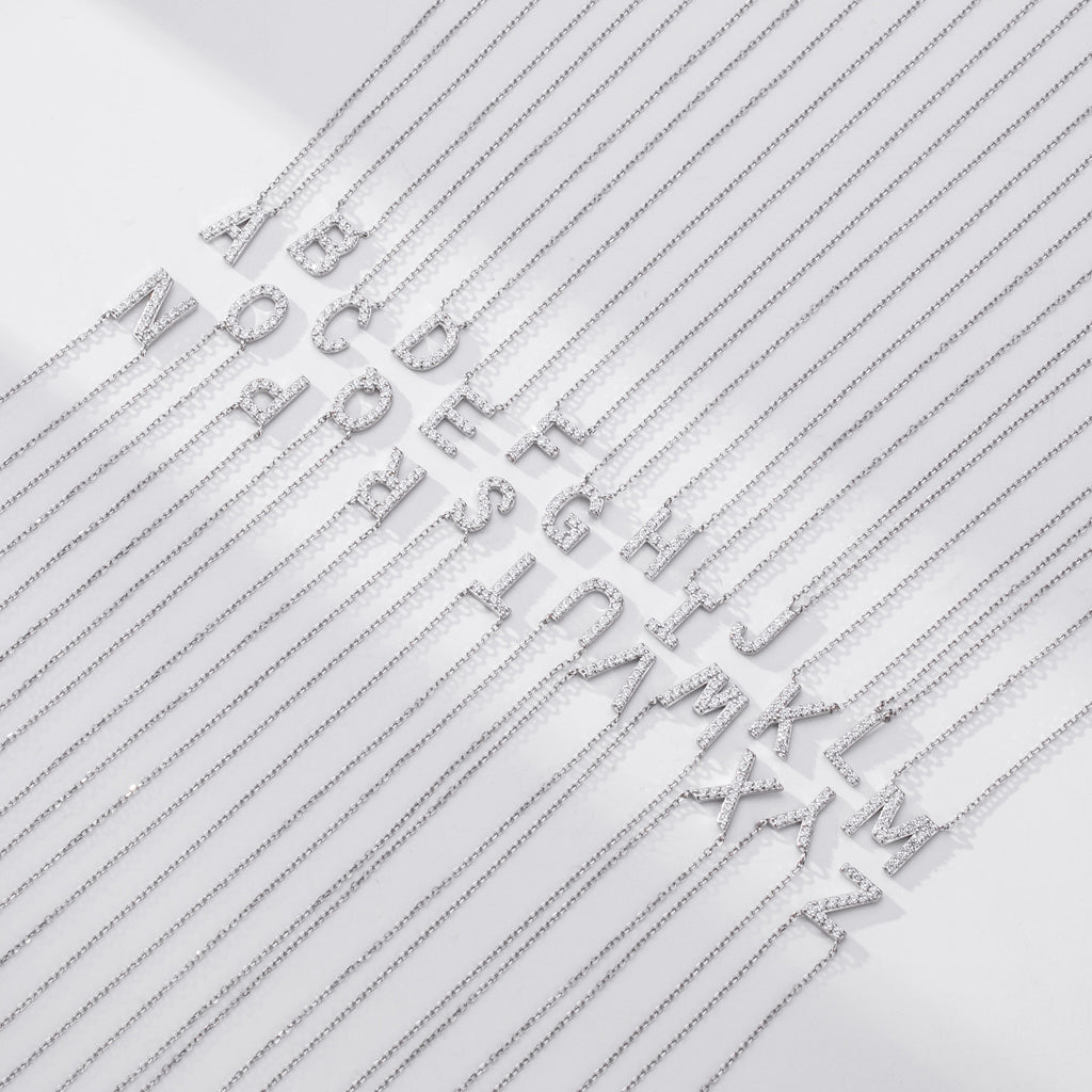 Name Initial Letter Collarbone Necklace