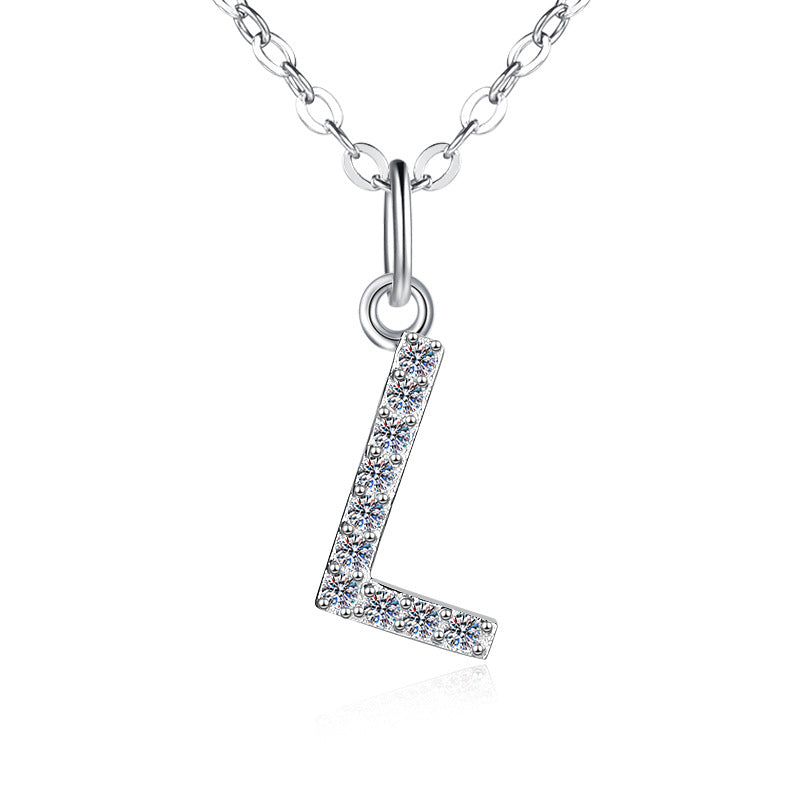 Name Initial Moissanite Necklace