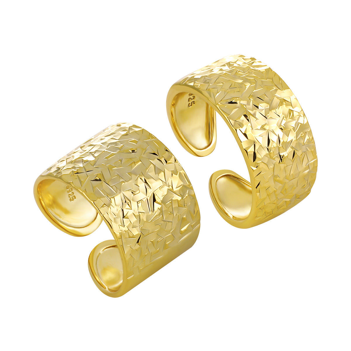 Fashion Hamme Paint 925 Sterling Silver Adjustable Ring