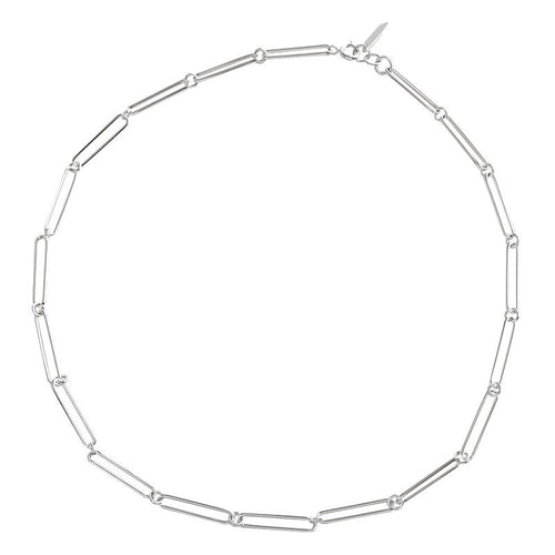 925 Sterling Silver Choker Necklace, Fashion Hollow Chain