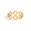 Women Gift Hollow Four Leaf Clover 925 Sterling Silver Adjustable Ring