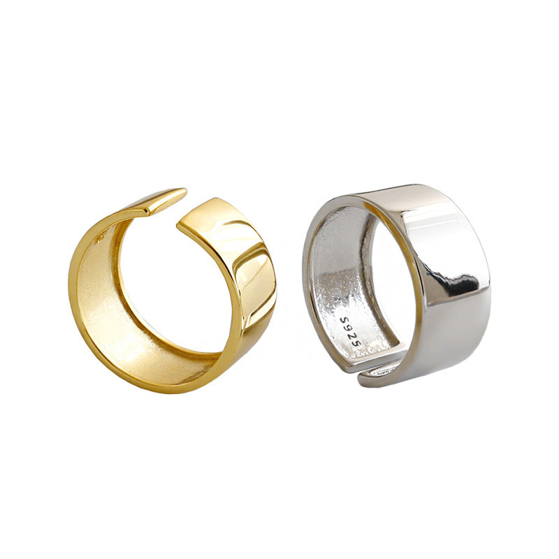 Smooth Wide Band  Adjustable Ring