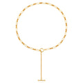 Stella -  T-Bar OT Shape Knot Chain 925 Sterling Silver Necklace