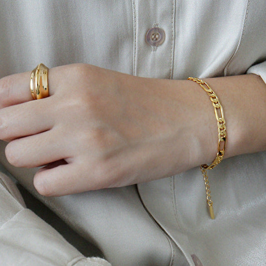 Classic Hollow Chain 925 Sterling Silver Bracelet