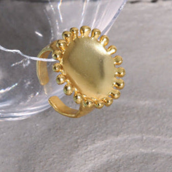 Party Sunflower 925 Sterling Silver Adjustable Ring