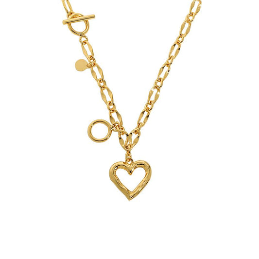 Women Hollow Heart Chain 925 Sterling Silver Necklace