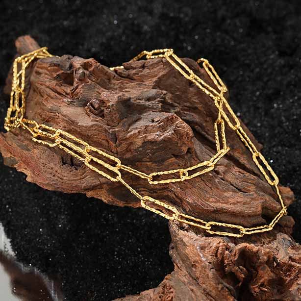 Stylish On-Trend  Hollow Geometry Chain 925 Sterling Silver Necklace
