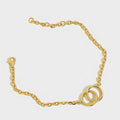 925 Sterling Silver Party Double Circles Chain Bracelet