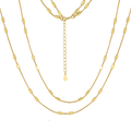 Fashion Octagonal Cylinder Double Layer Wear Chain 925 Sterling Silver Necklace