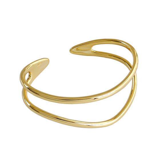 Perfect Gift for her Stunning Double Layer 925 Sterling Silver Open Bangle