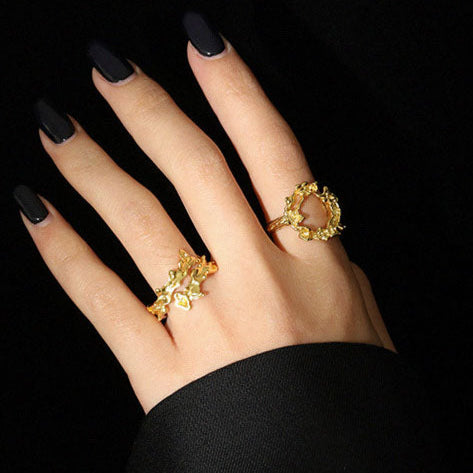 Stylish Irregular Cross Fashion 925 Sterling Silver Adjustable Ring