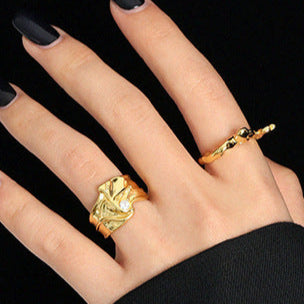 Fashion CZ Flowing River 925 Sterling Silver Adjustable Ring