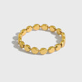 925 Sterling Silver Geometry Oblate Bead Ring