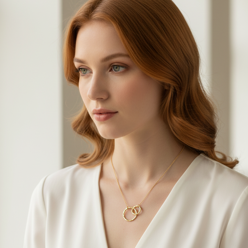 Interlocking circles necklace