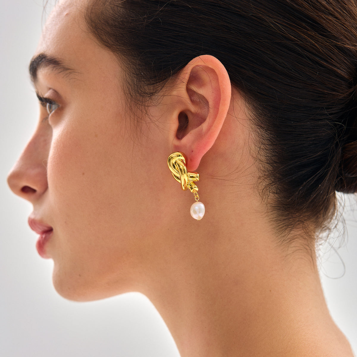 Trendy 999 Pure Silver Knots Lightweight Electroforming Chunky Huge Statement Earrings
