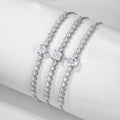 Princess Cut Square Center Tennis Bracelet