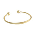 Stunning Gold Beads 925 Sterling Silver Open Bangle