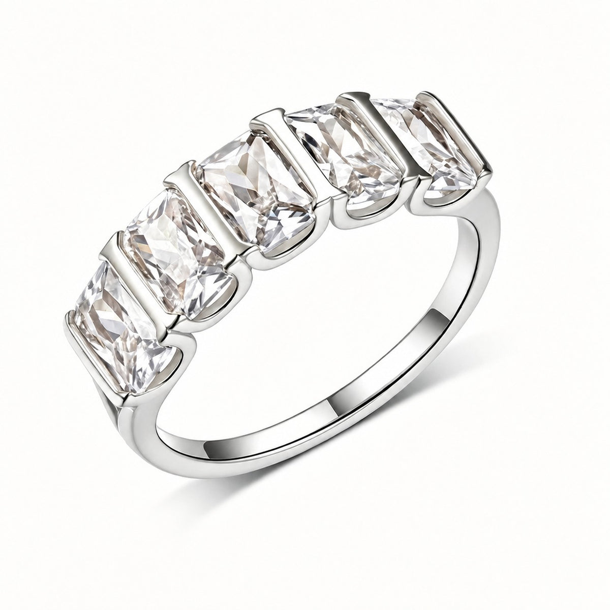 The Élodie Five-Stone Moissanite Ring