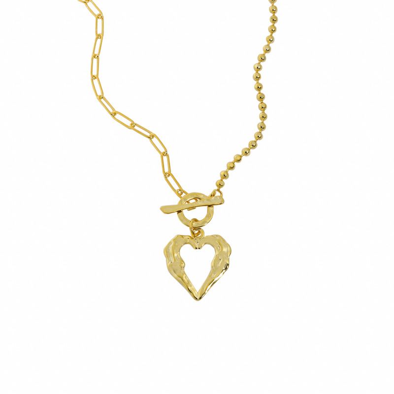 Harrietta- Heart T-bar Necklace