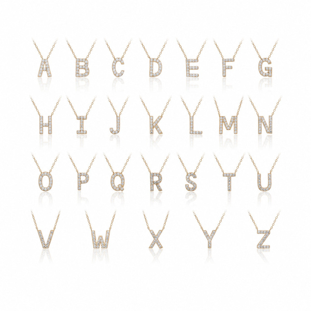 Name Initial Letter Collarbone Necklace