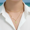Gift Oval Tag Cross Chain 925 Sterling Silver Necklace