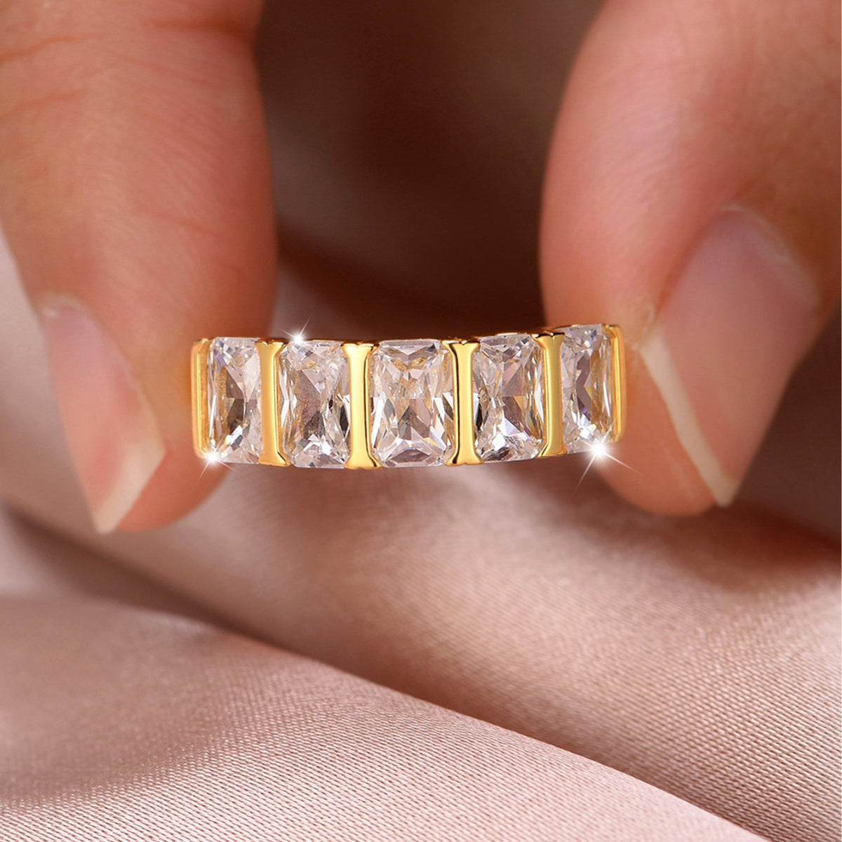 The Élodie Five-Stone Moissanite Ring