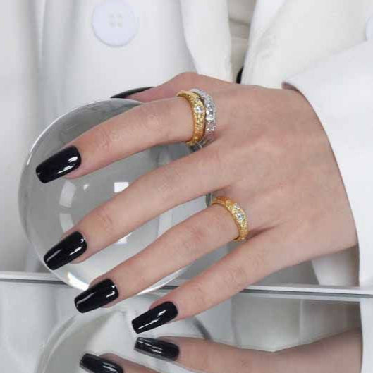 Stylish Dainty CZ 925 Sterling Silver Ring