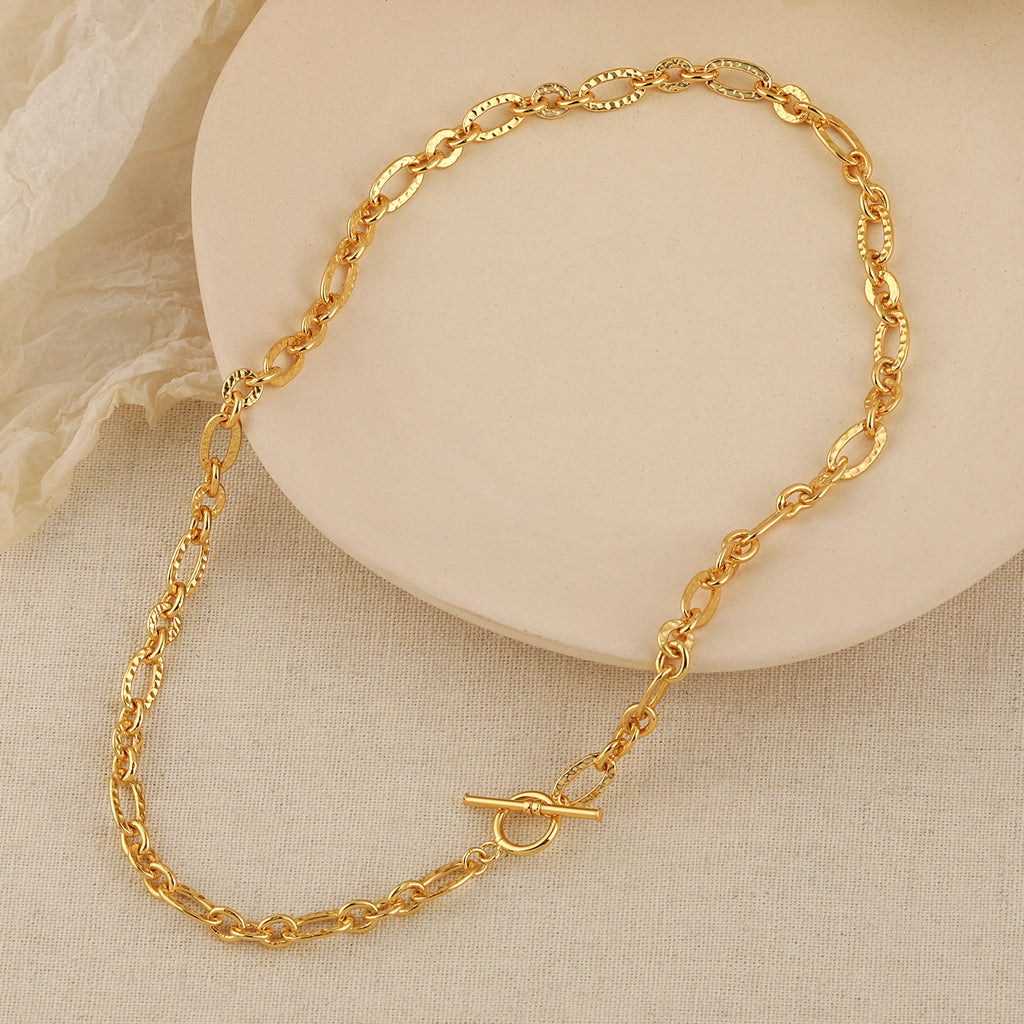 Sofia - Hollow Wave Oval Natural Pearl Chain 925 Sterling Silver Necklace