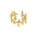 Stylish Irregular Flame 925 Sterling Silver Adjustable Ring