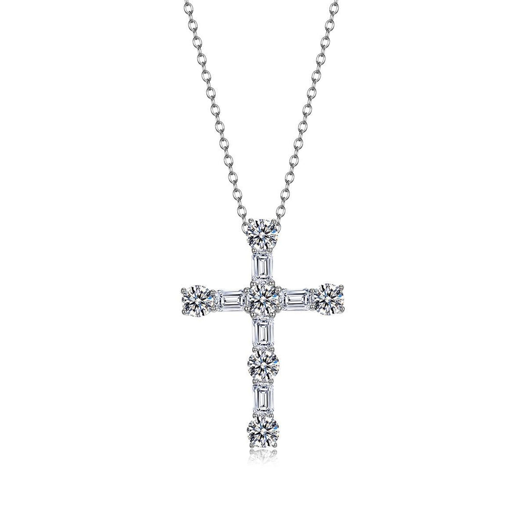 The Grace Cross Moissanite Pendant Necklace
